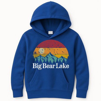 Big Bear Lake California 70S 80S Retro Vintage Mountain Ski Gift Kids Hoodie