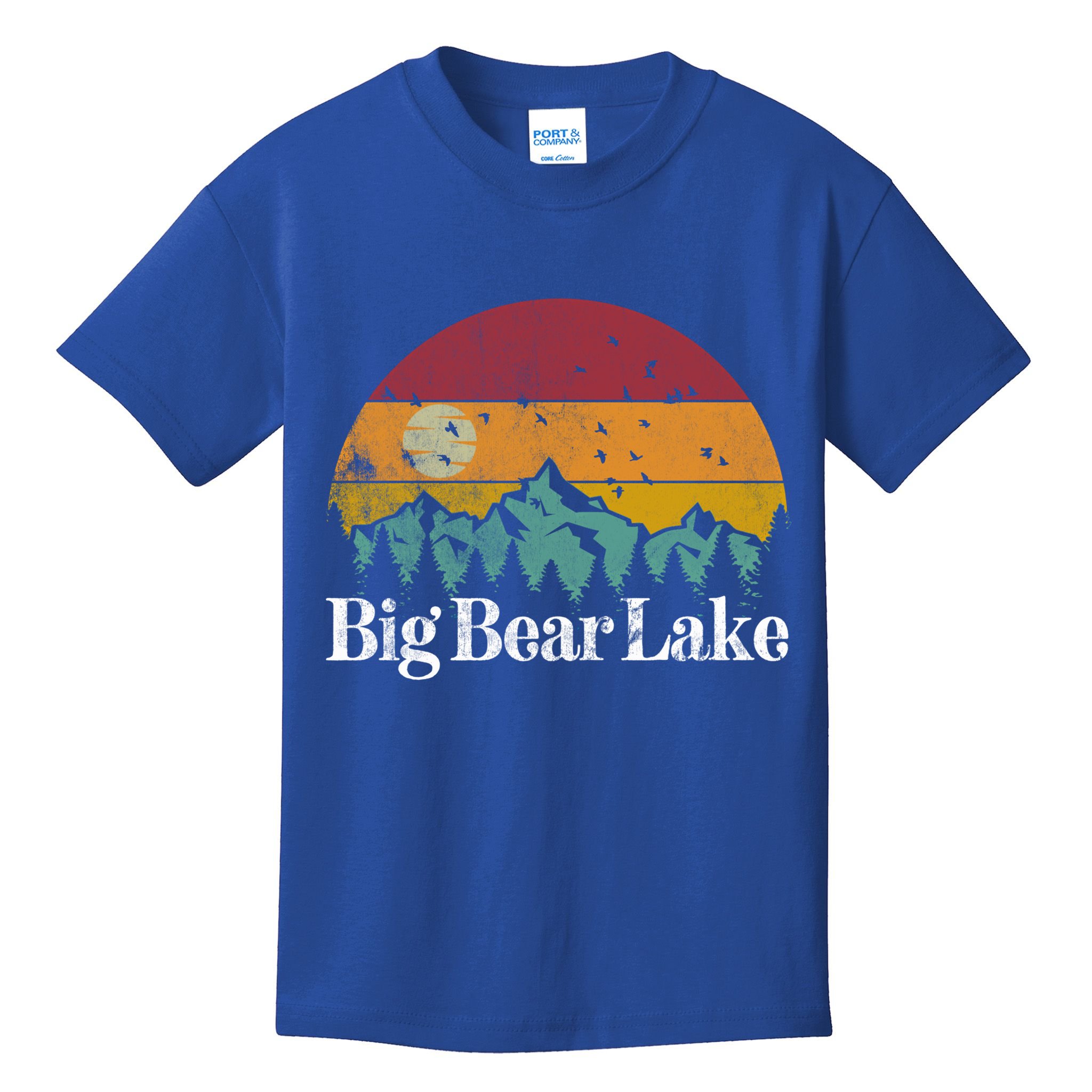 Big Bear Lake California 70S 80S Retro Vintage Mountain Ski Gift Kids T-Shirt