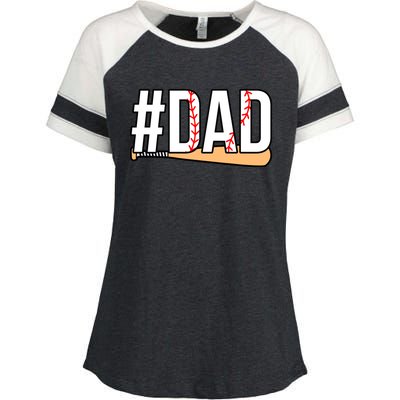 Best Baseball Lover Dad Coach Sports Player Graphic Meaningful Gift Enza Ladies Jersey Colorblock Tee