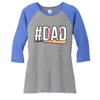 Best Baseball Lover Dad Coach Sports Player Graphic Meaningful Gift Women's Tri-Blend 3/4-Sleeve Raglan Shirt