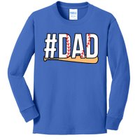 Best Baseball Lover Dad Coach Sports Player Graphic Meaningful Gift Kids Long Sleeve Shirt