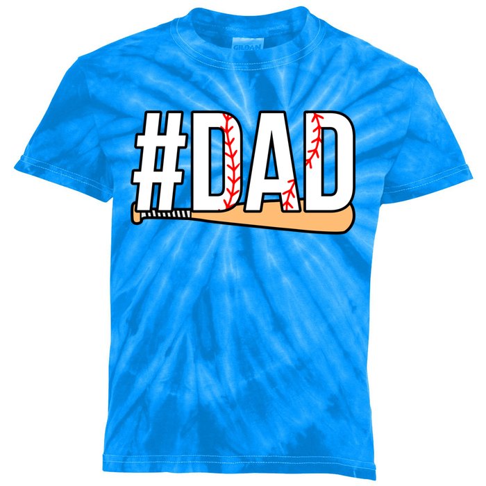 Best Baseball Lover Dad Coach Sports Player Graphic Meaningful Gift Kids Tie-Dye T-Shirt