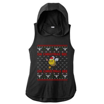 Bumble Bee Lover Funny Christmas Funny Gift Ugly Sweater Funny Gift Ladies PosiCharge Tri-Blend Wicking Draft Hoodie Tank