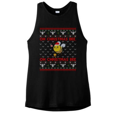 Bumble Bee Lover Funny Christmas Funny Gift Ugly Sweater Funny Gift Ladies PosiCharge Tri-Blend Wicking Tank