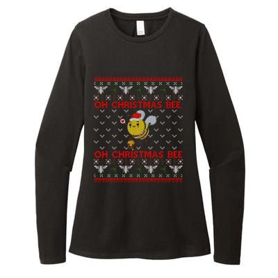 Bumble Bee Lover Funny Christmas Funny Gift Ugly Sweater Funny Gift Womens CVC Long Sleeve Shirt