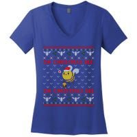 Bumble Bee Lover Funny Christmas Funny Gift Ugly Sweater Funny Gift Women's V-Neck T-Shirt