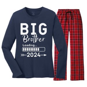 Big Brother Loading 2024 Promoted To Big Brother 2024 Women's Long Sleeve Flannel Pajama Set 