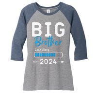 Big Brother Loading 2024 Promoted To Big Brother 2024 Women's Tri-Blend 3/4-Sleeve Raglan Shirt