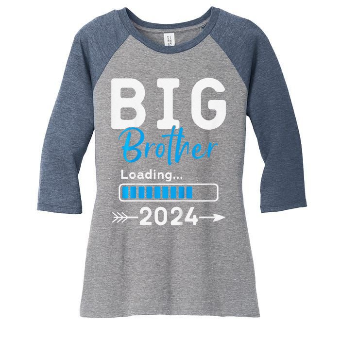 Big Brother Loading 2024 Promoted To Big Brother 2024 Women's Tri-Blend 3/4-Sleeve Raglan Shirt