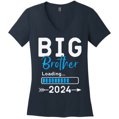 Big Brother Loading 2024 Promoted To Big Brother 2024 Women's V-Neck T-Shirt