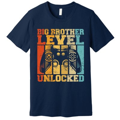 Big Brother Level Unlocked Baby Announcement Gaming Gamer Premium T-Shirt