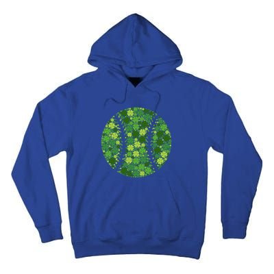 Baseball Ball Lucky Green Shamrock Clover Gift St Patricks Day Gift Tall Hoodie