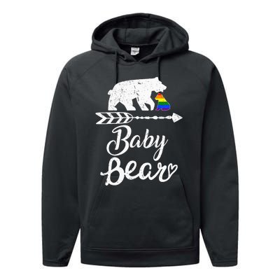 Baby Bear Lgbt Lgbtq Rainbow Pride Gay Lesbian Performance Fleece Hoodie