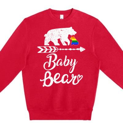 Baby Bear Lgbt Lgbtq Rainbow Pride Gay Lesbian Premium Crewneck Sweatshirt