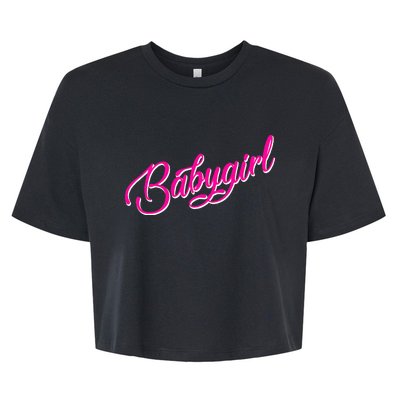 Babygirl Bdsm Little Baby Girl My Daddy Bella+Canvas Jersey Crop Tee