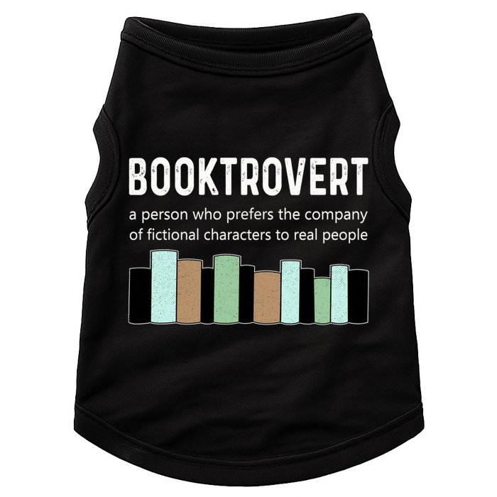 Booktrovert Book Lover Book Worm Reading Nerd Bookshelf Gift Doggie Tank