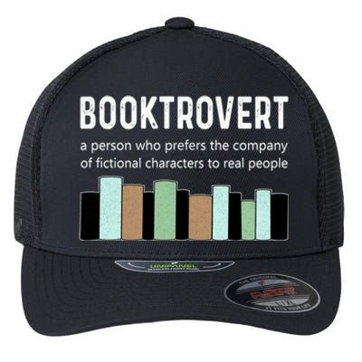 Booktrovert Book Lover Book Worm Reading Nerd Bookshelf Gift Flexfit Unipanel Trucker Cap