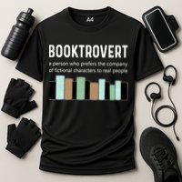 Booktrovert Book Lover Book Worm Reading Nerd Bookshelf Gift Performance Shirt