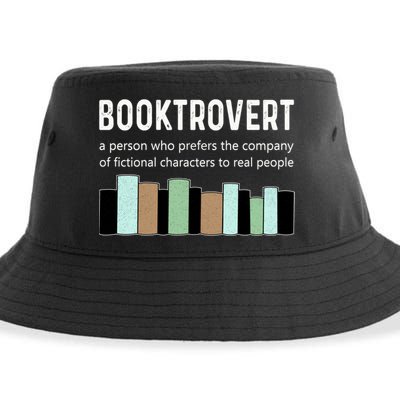 Booktrovert Book Lover Book Worm Reading Nerd Bookshelf Gift Sustainable Bucket Hat