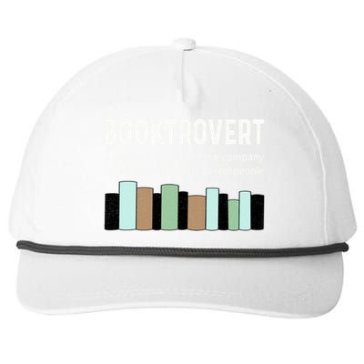 Booktrovert Book Lover Book Worm Reading Nerd Bookshelf Gift Snapback Five-Panel Rope Hat