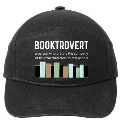 Booktrovert Book Lover Book Worm Reading Nerd Bookshelf Gift 7-Panel Snapback Hat