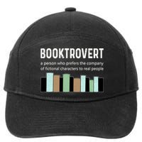 Booktrovert Book Lover Book Worm Reading Nerd Bookshelf Gift 7-Panel Snapback Hat