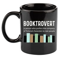 Booktrovert Book Lover Book Worm Reading Nerd Bookshelf Gift 11oz C Handle Ceramic Mug