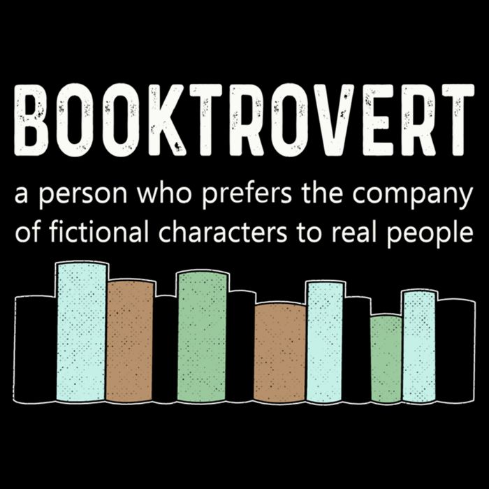 Booktrovert Book Lover Book Worm Reading Nerd Bookshelf Gift Drawstring Bag
