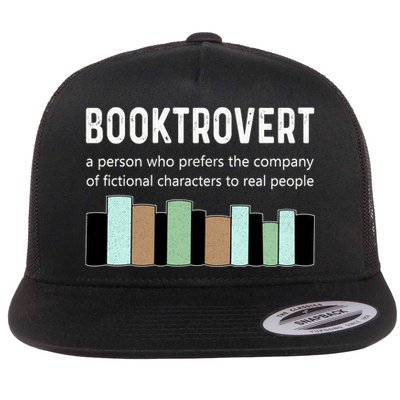Booktrovert Book Lover Book Worm Reading Nerd Bookshelf Gift Flatbill Hat