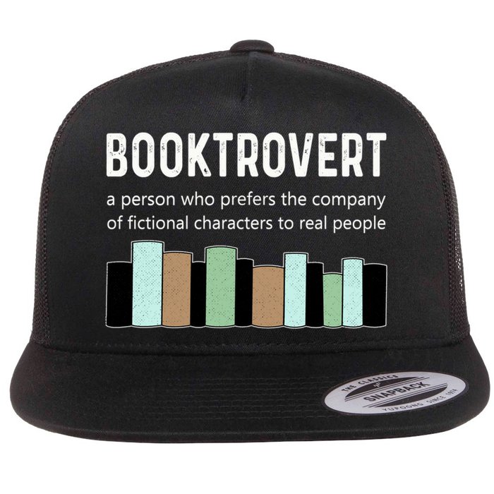 Booktrovert Book Lover Book Worm Reading Nerd Bookshelf Gift Flatbill Hat