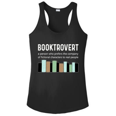 Booktrovert Book Lover Book Worm Reading Nerd Bookshelf Gift Ladies PosiCharge Competitor Racerback Tank