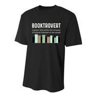 Booktrovert Book Lover Book Worm Reading Nerd Bookshelf Gift Youth Performance Sprint T-Shirt