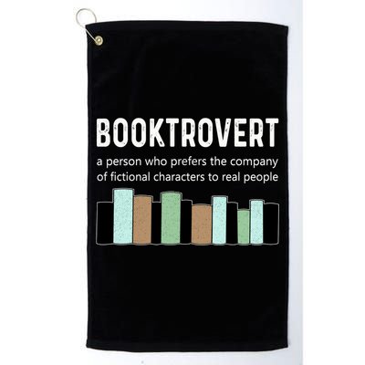 Booktrovert Book Lover Book Worm Reading Nerd Bookshelf Gift Golf Towel