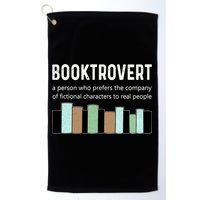 Booktrovert Book Lover Book Worm Reading Nerd Bookshelf Gift Golf Towel