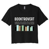 Booktrovert Book Lover Book Worm Reading Nerd Bookshelf Gift Crop Top
