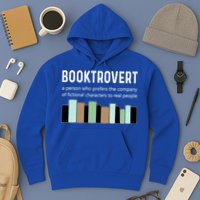Booktrovert Book Lover Book Worm Reading Nerd Bookshelf Gift Hoodie
