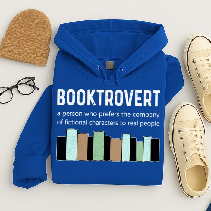 Booktrovert Book Lover Book Worm Reading Nerd Bookshelf Gift Hoodie