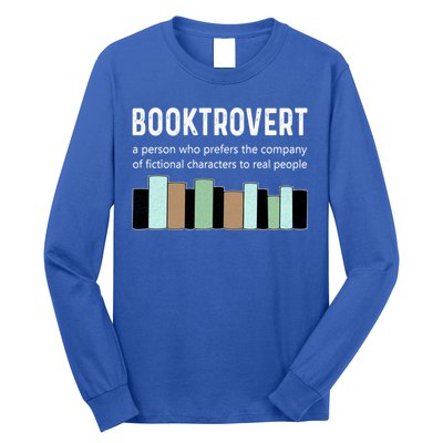 Booktrovert Book Lover Book Worm Reading Nerd Bookshelf Gift Long Sleeve Shirt