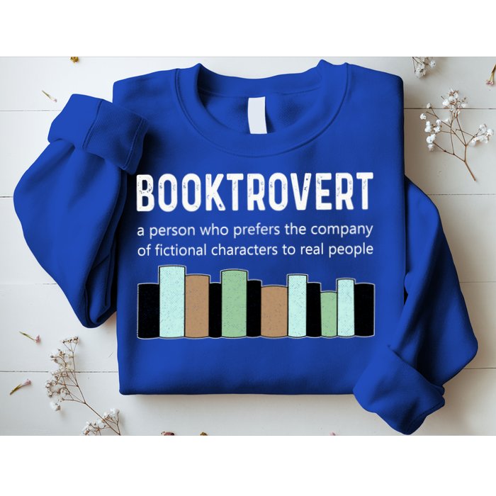 Booktrovert Book Lover Book Worm Reading Nerd Bookshelf Gift Sweatshirt