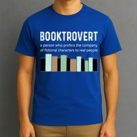 Booktrovert Book Lover Book Worm Reading Nerd Bookshelf Gift T-Shirt