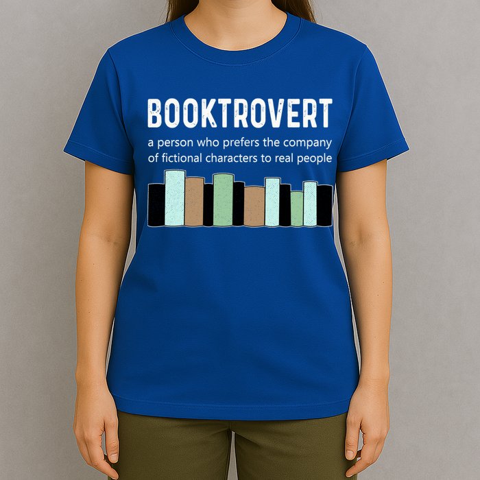Booktrovert Book Lover Book Worm Reading Nerd Bookshelf Gift T-Shirt