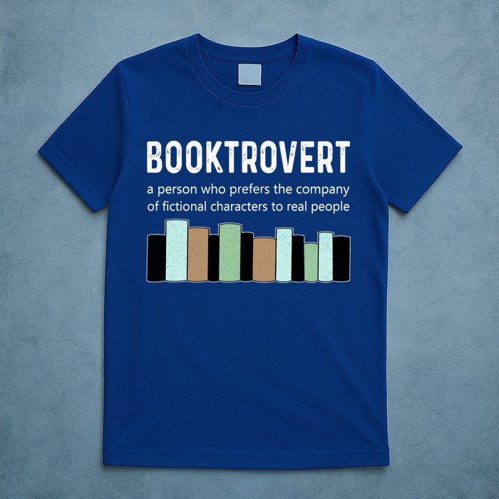 Booktrovert Book Lover Book Worm Reading Nerd Bookshelf Gift T-Shirt