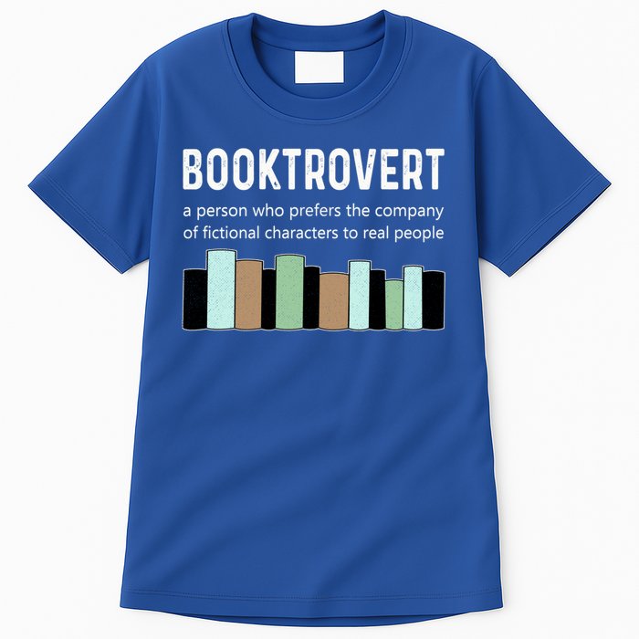 Booktrovert Book Lover Book Worm Reading Nerd Bookshelf Gift Tall T-Shirt