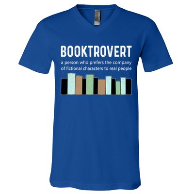 Booktrovert Book Lover Book Worm Reading Nerd Bookshelf Gift V-Neck T-Shirt