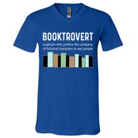 Booktrovert Book Lover Book Worm Reading Nerd Bookshelf Gift V-Neck T-Shirt