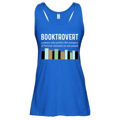 Booktrovert Book Lover Book Worm Reading Nerd Bookshelf Gift Ladies Essential Flowy Tank