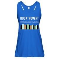 Booktrovert Book Lover Book Worm Reading Nerd Bookshelf Gift Ladies Essential Flowy Tank