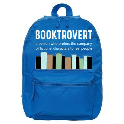 Booktrovert Book Lover Book Worm Reading Nerd Bookshelf Gift 16 in Basic Backpack