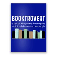 Booktrovert Book Lover Book Worm Reading Nerd Bookshelf Gift Poster