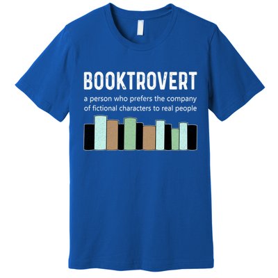 Booktrovert Book Lover Book Worm Reading Nerd Bookshelf Gift Premium T-Shirt